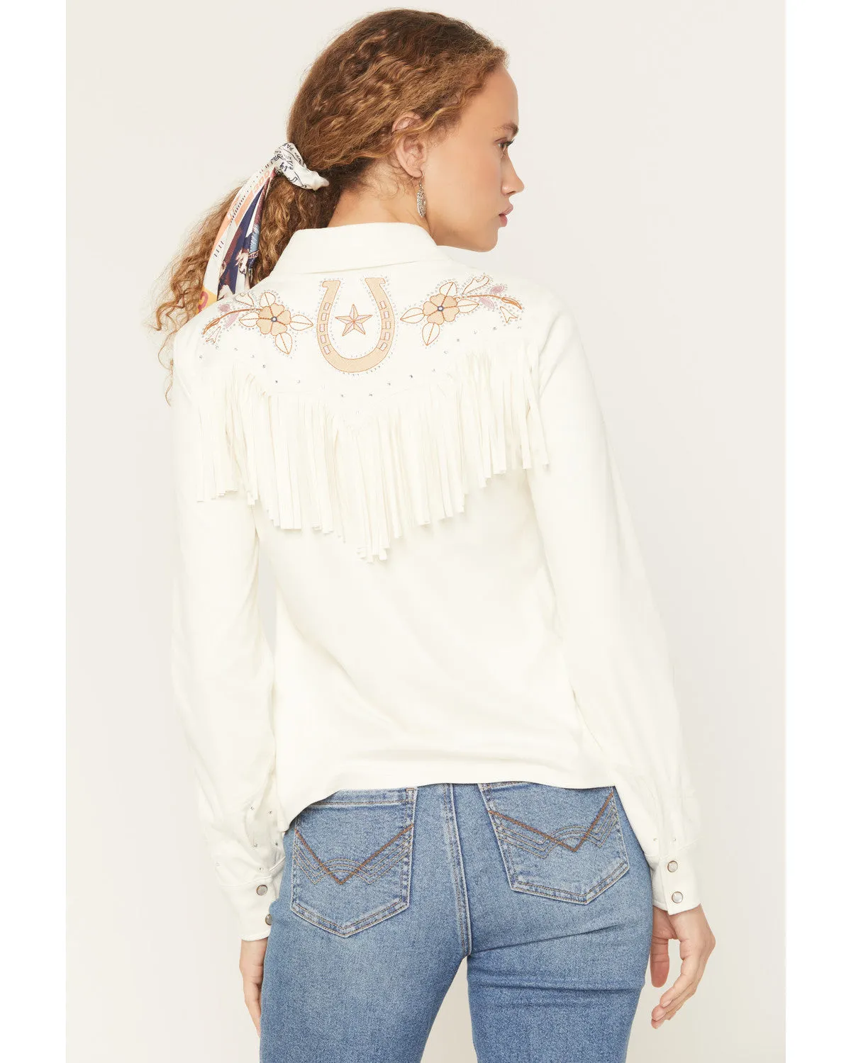 Randy Embroidered Faux Suede Long Sleeve Snap Western Shirt sold by Idyllwind product image thumbnail 4