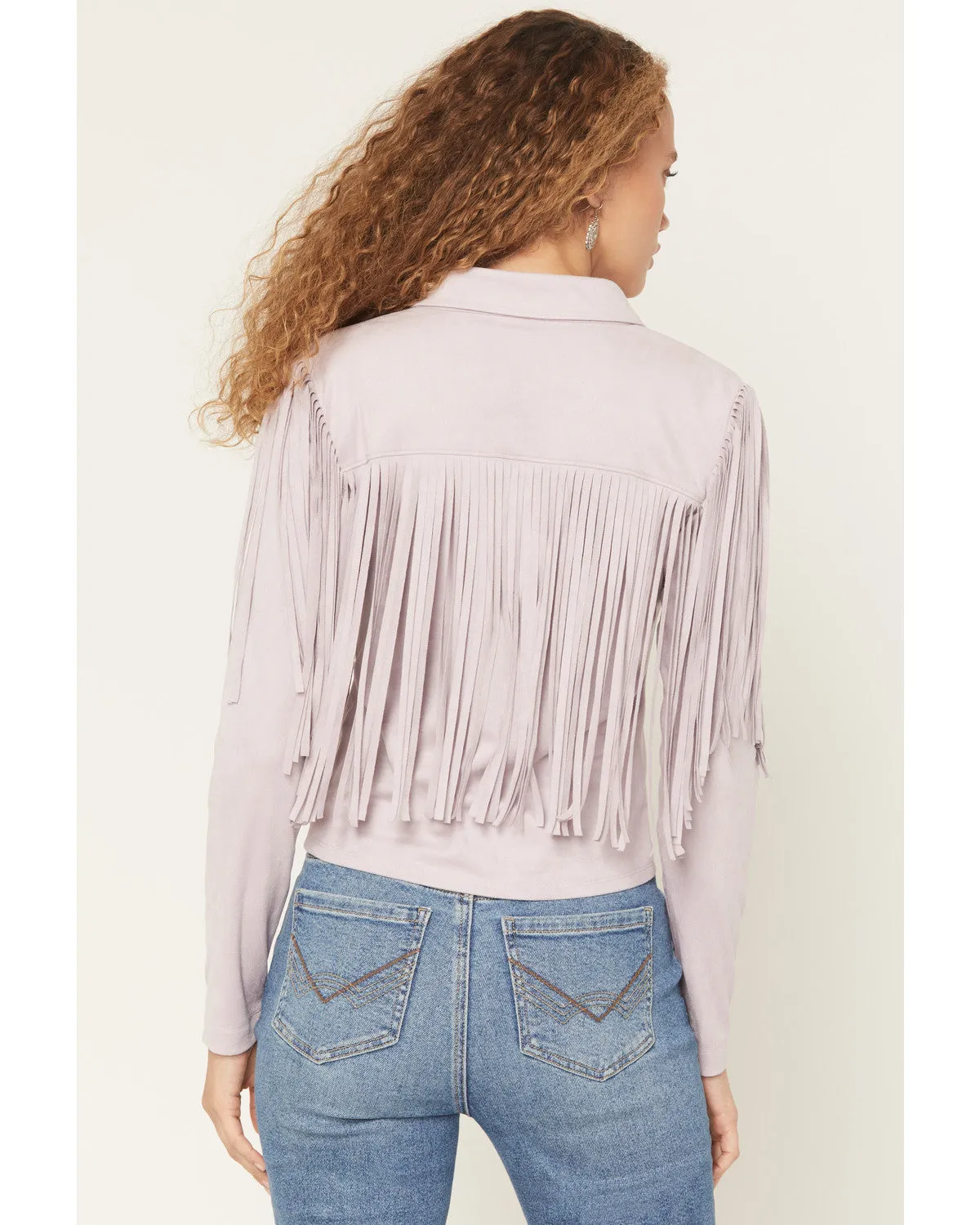 Twinpines Faux Suede Button-Down Tie-Front Top sold by Idyllwind product image thumbnail 4
