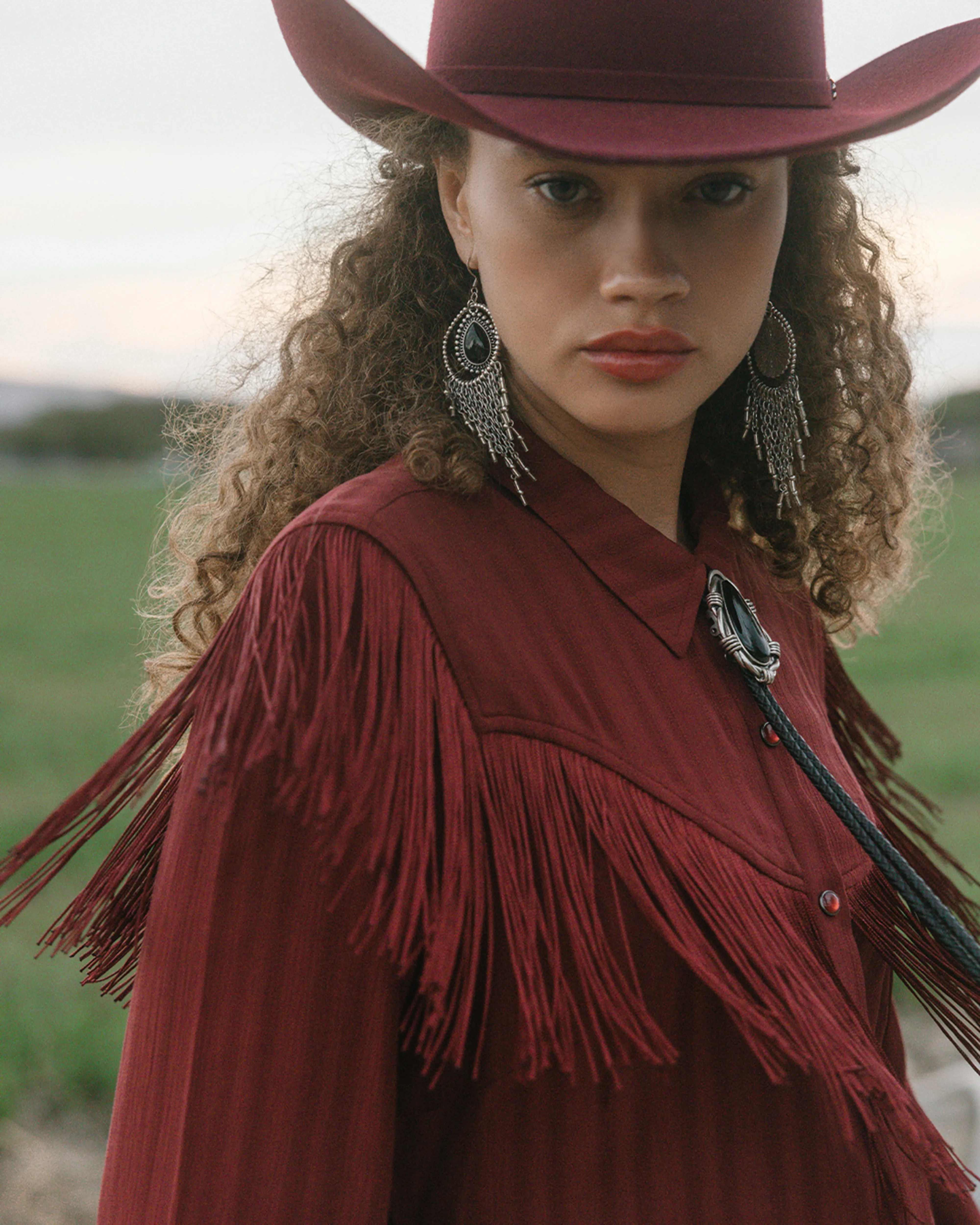 Revive Fringe Long Sleeve Snap Crinkle Shirt sold by Idyllwind