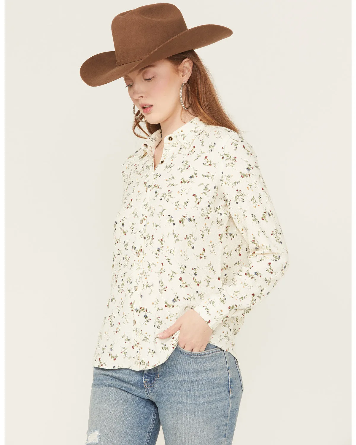 Snowden Floral Print Long Sleeve Featherlight Western Shirt sold by Idyllwind product image thumbnail 2