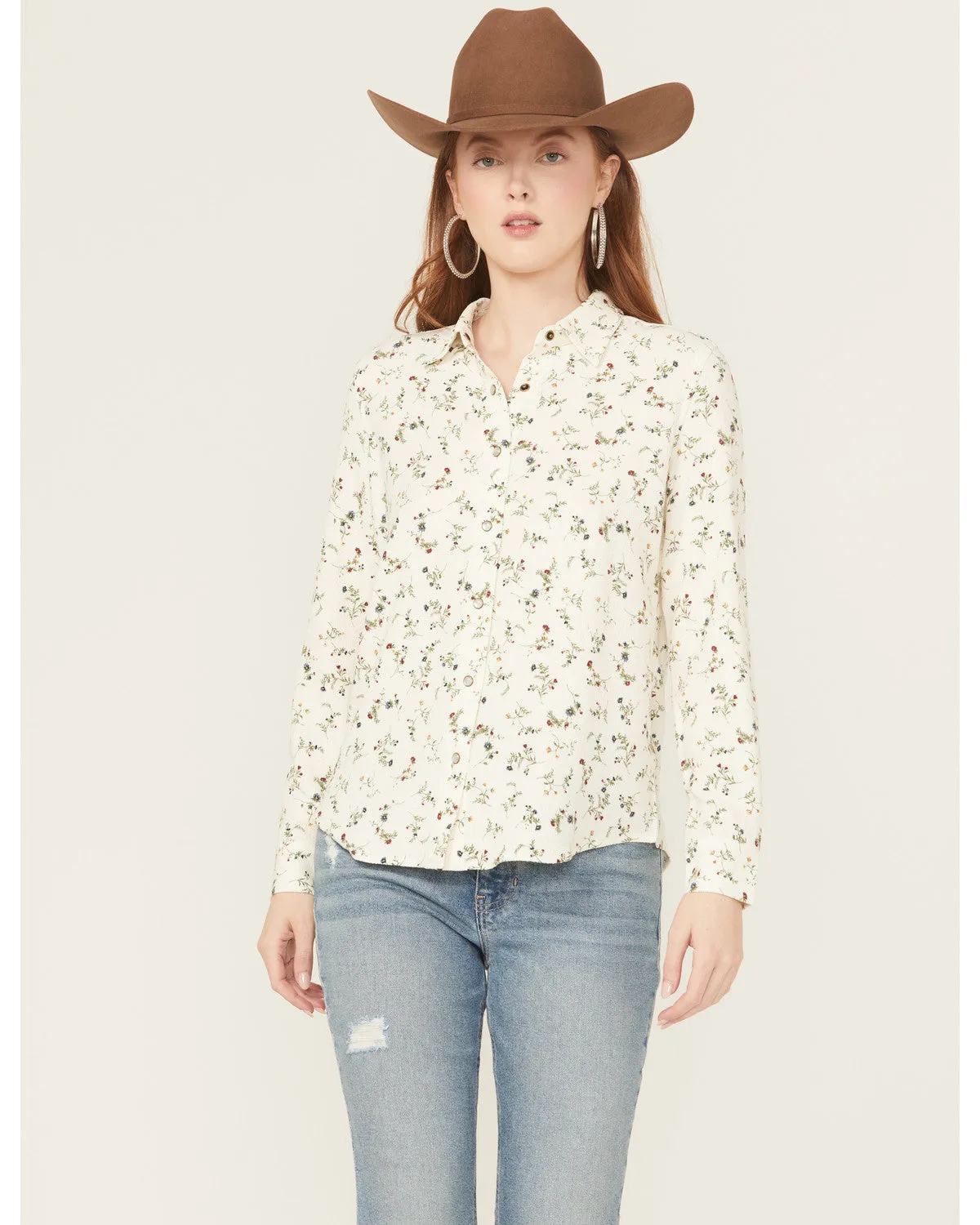 Snowden Floral Print Long Sleeve Featherlight Western Shirt sold by Idyllwind