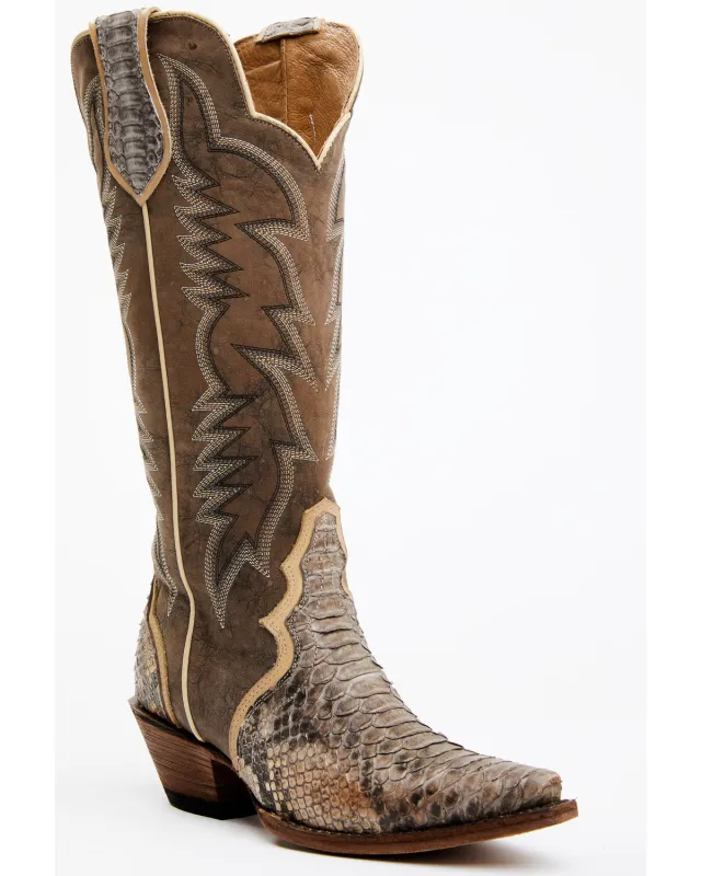 Triad Exotic Python Western Boots - Snip Toe made by Idyllwind