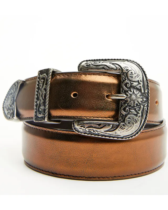 Metallic Etched Western Belt made by Idyllwind