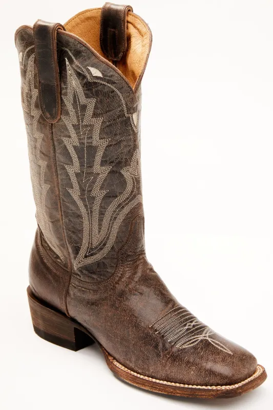 Outlaw Dark Brown Performance Western Boot w/Comfort Technology – Broad Square Toe made by Idyllwind