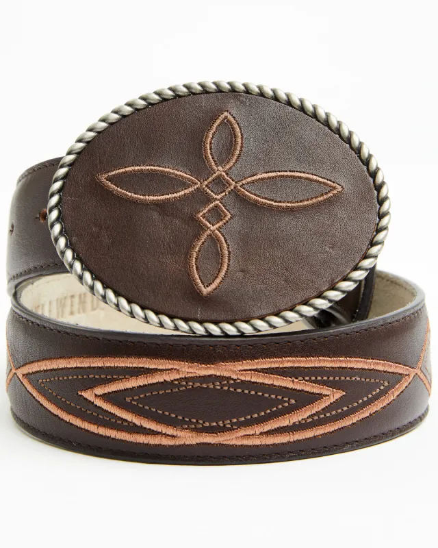 Boot Stitch Leather Buckle Belt made by Idyllwind