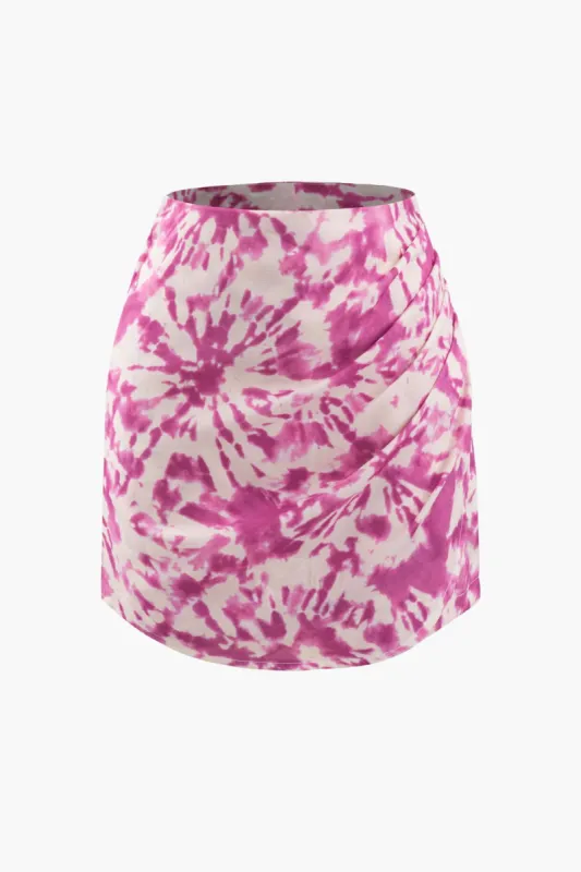 Tie Dye Pleated Shorts sold by Micas