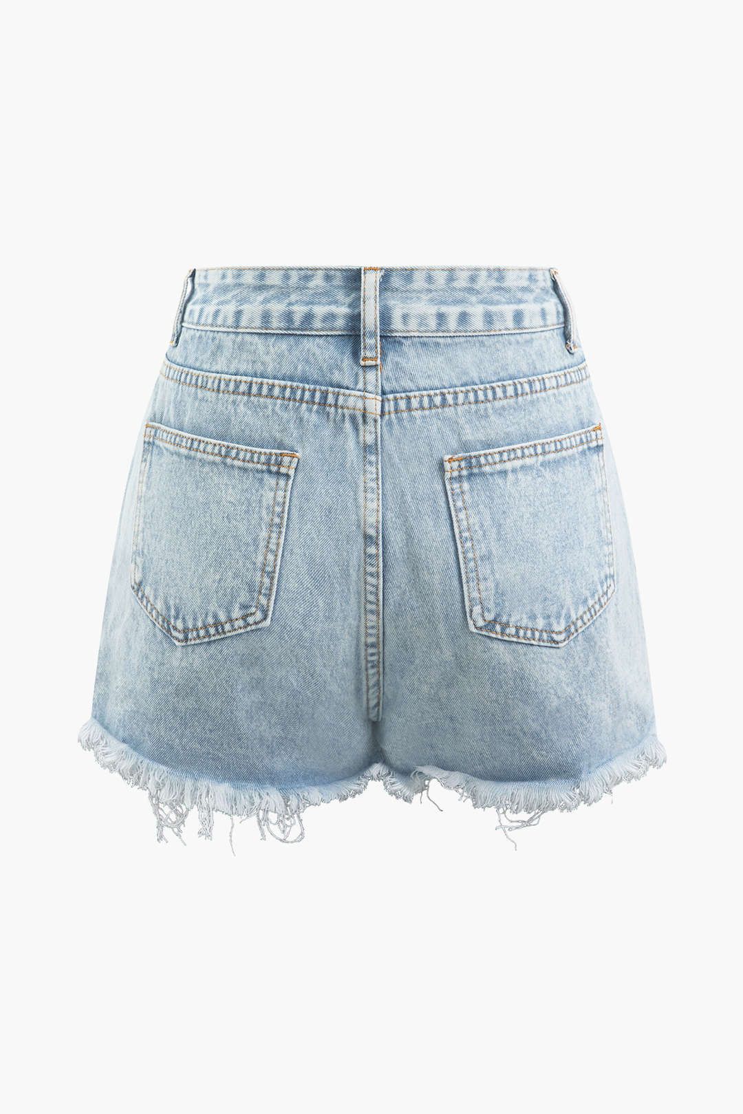 Frayed Trim Denim Shorts sold by Micas product image thumbnail 2