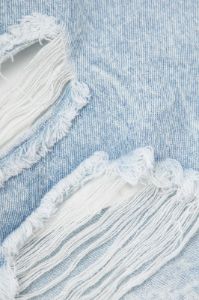 Frayed Trim Denim Shorts sold by Micas