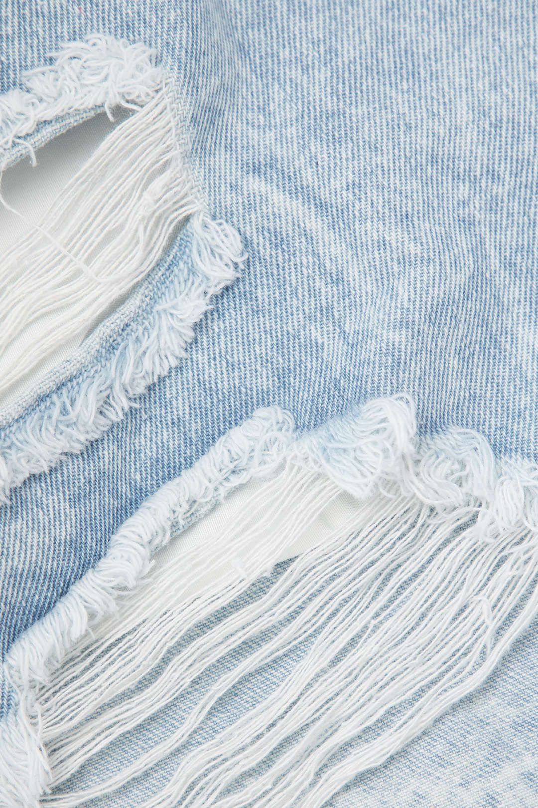 Frayed Trim Denim Shorts sold by Micas product image thumbnail 4