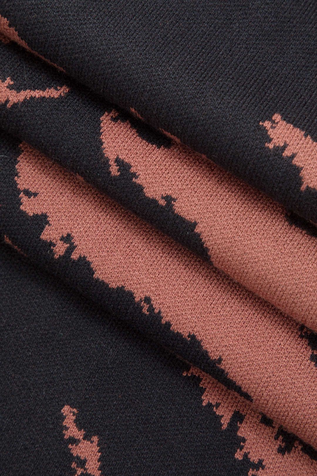 Tiger Print Round Neck Side Cut Out Knit Maxi Dress sold by Micas product image thumbnail 3