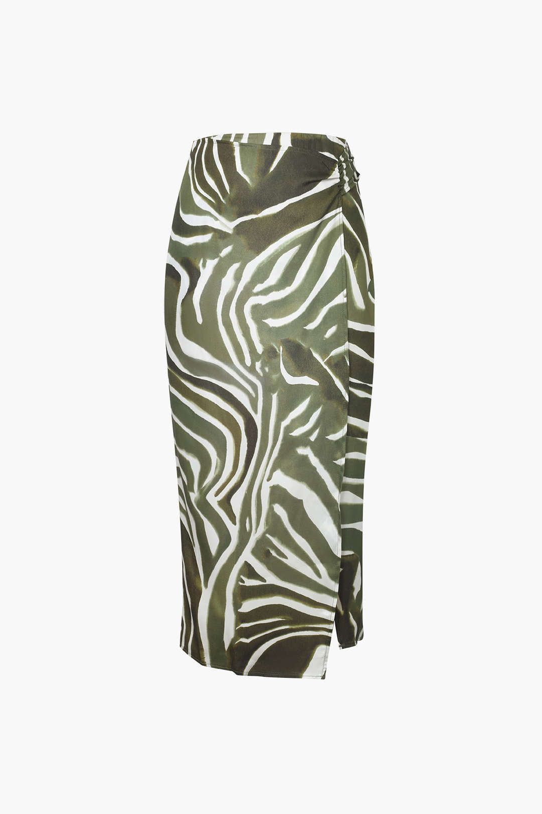 Printed Wrap Midi Skirt sold by Micas