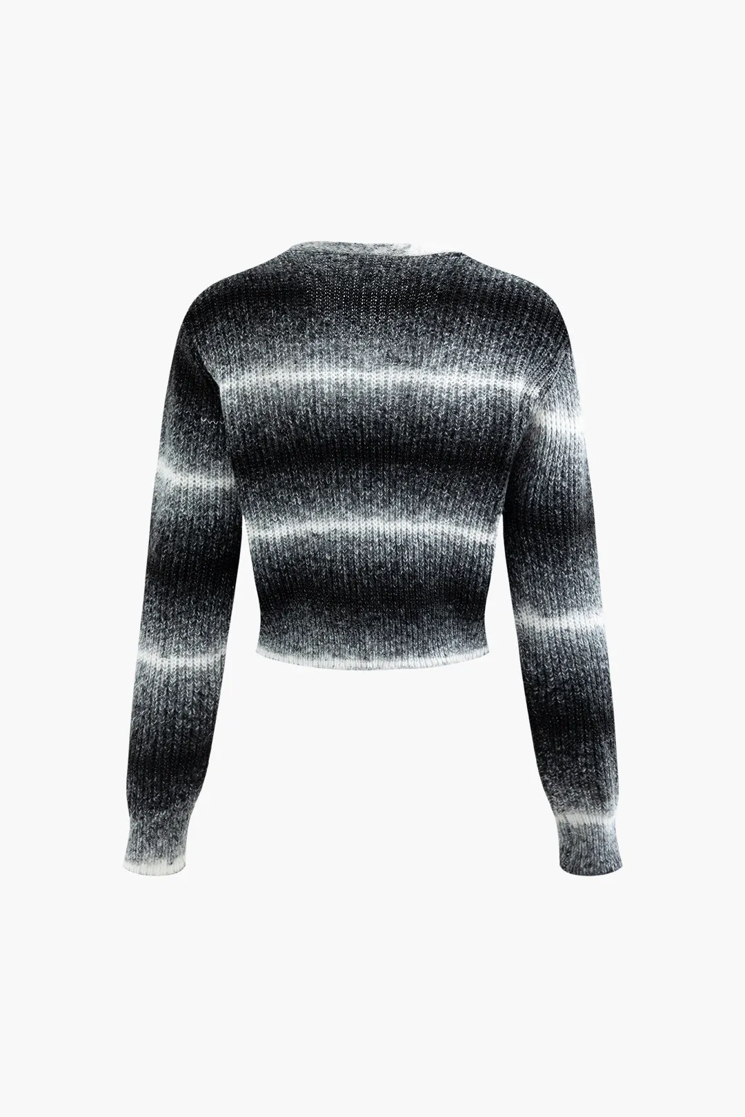 Ombre V-neck Button Up Knit Cardigan sold by Micas product image thumbnail 2