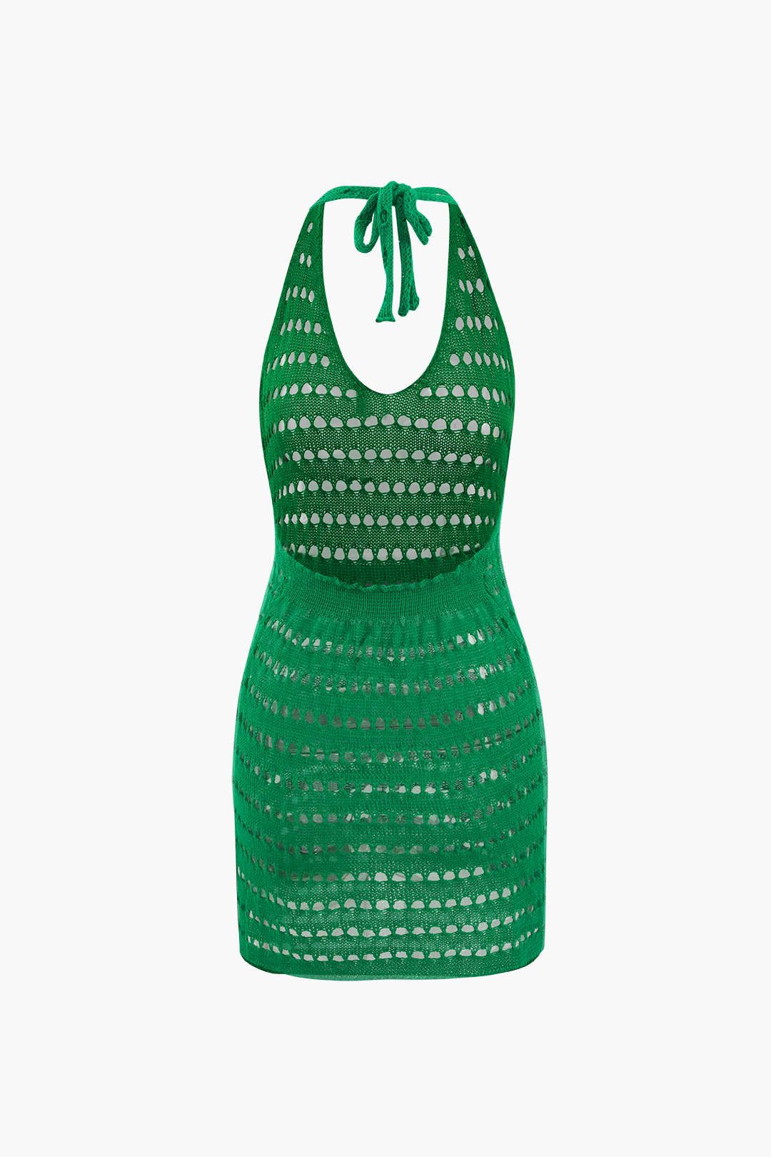 Halter Openwork Knit Cover Up Dress sold by Micas product image thumbnail 2