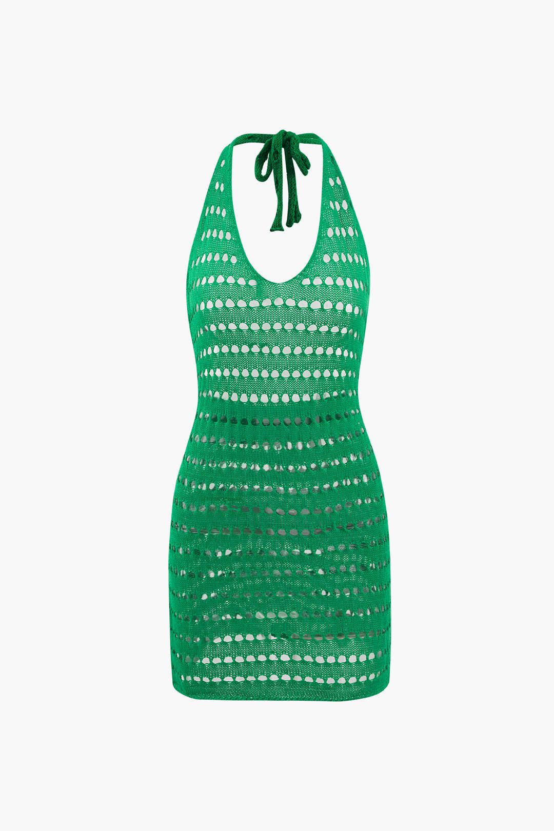 Halter Openwork Knit Cover Up Dress sold by Micas