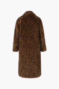 Leopard Faux Fur Long Coat sold by Micas
