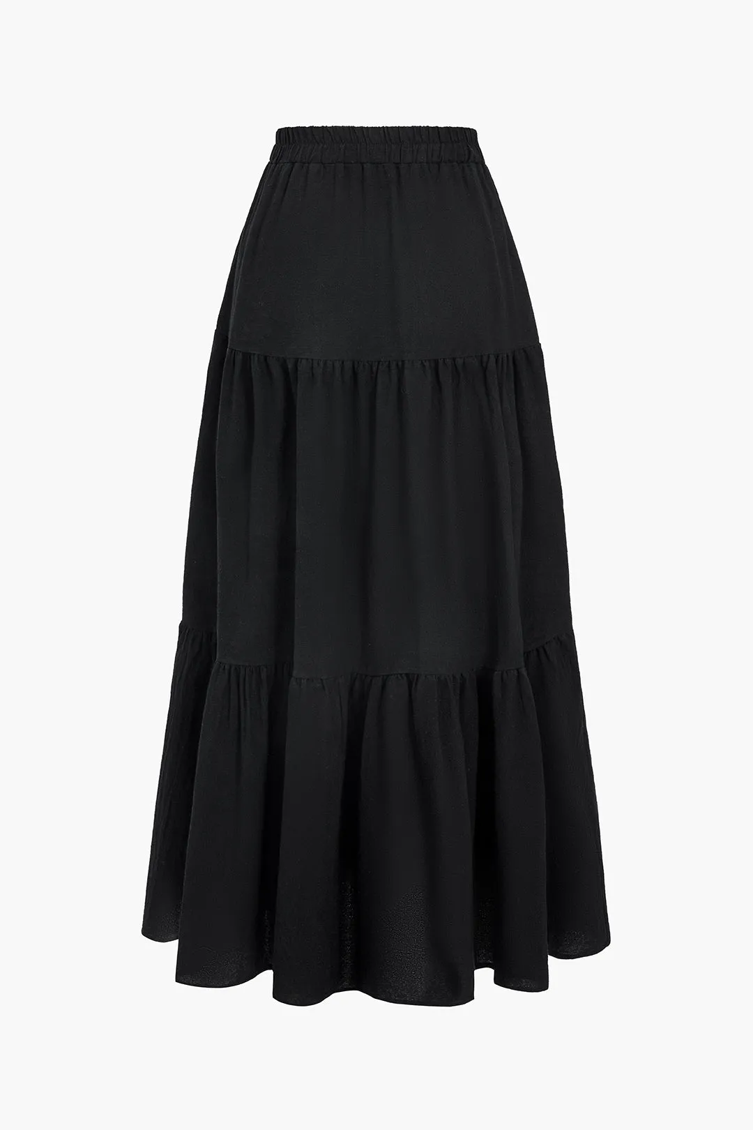 Basic Solid Ruched Midi Skirt sold by Micas product image thumbnail 2