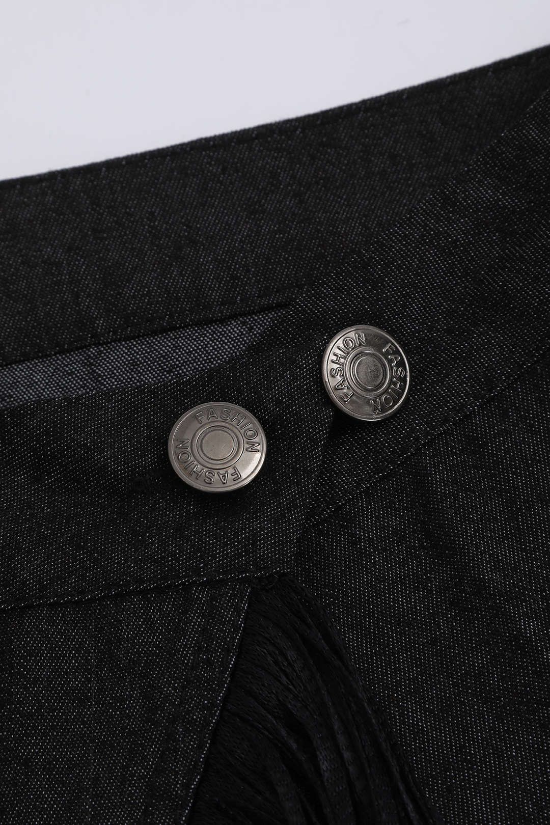 Tassel Hem Asymmetric Denim Skirt sold by Micas product image thumbnail 3