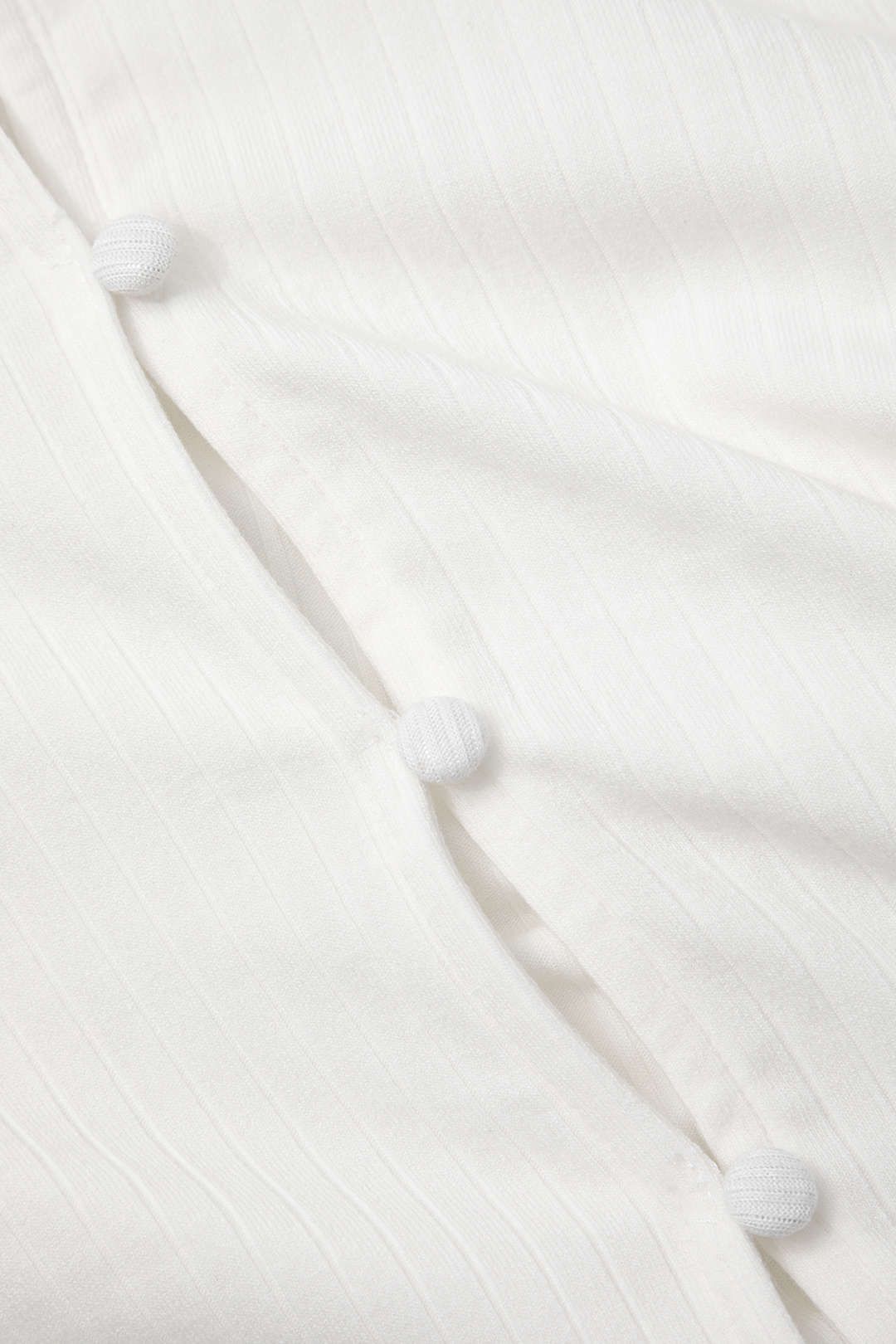 V-neck Knit Button Up Long Sleeve Crop Top sold by Micas product image thumbnail 4