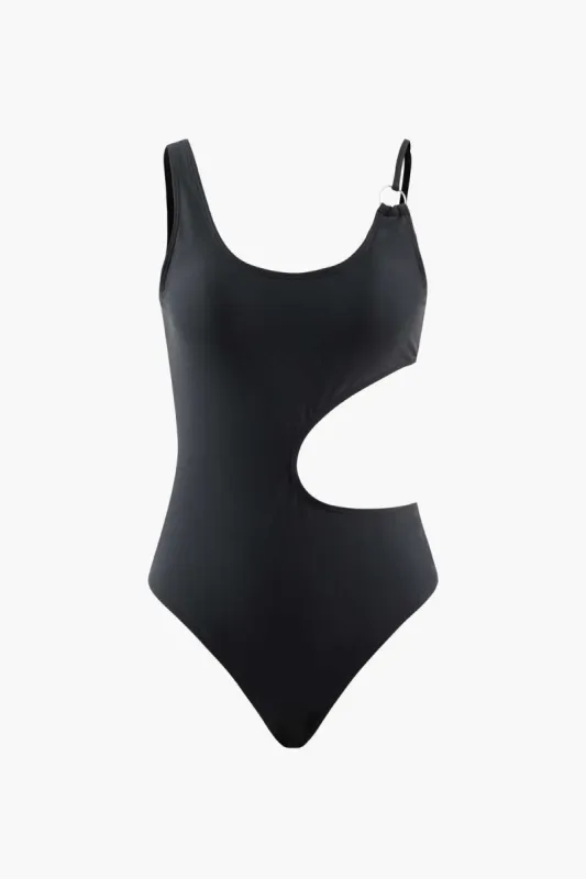 Asymmetric Cut Out One-piece Swimsuit sold by Micas