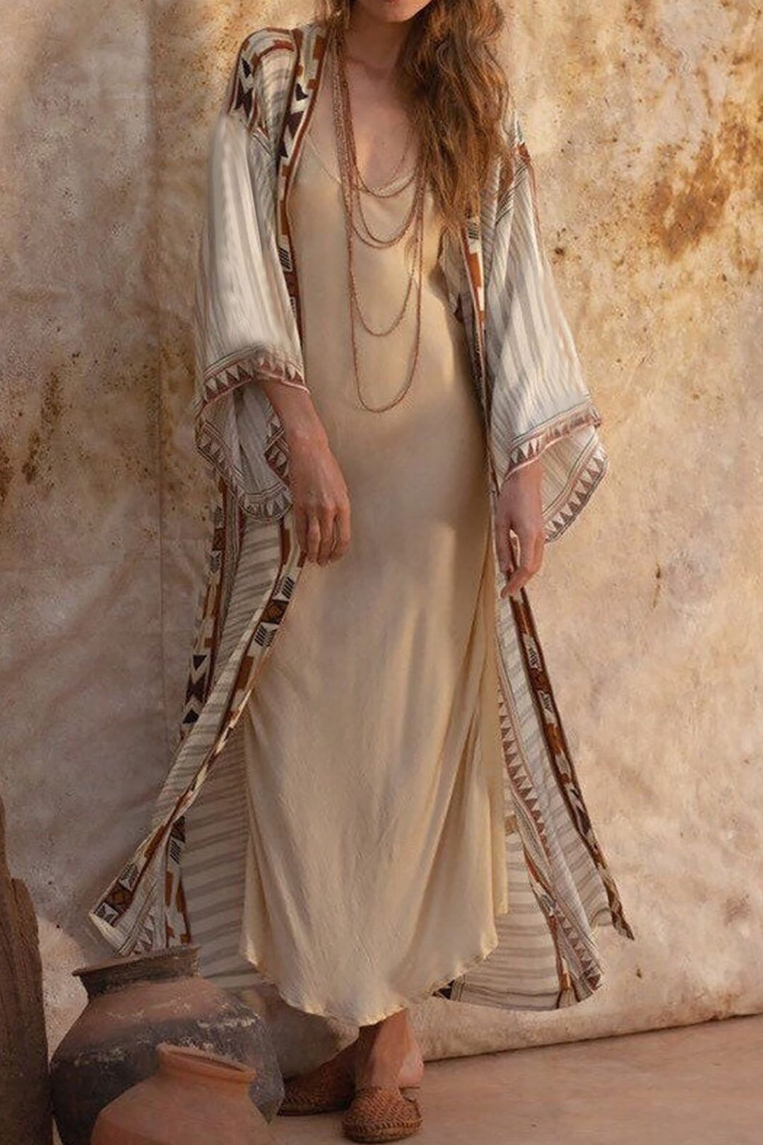 Printed Tie Waist Cover Up sold by Micas product image thumbnail 4