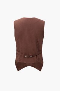 Linen V-neck Waistcoat And Suit Pants Set sold by Micas
