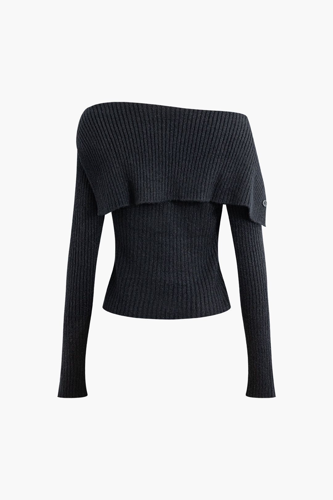 Asymmetrical Button Up Knit Cardigan sold by Micas product image thumbnail 2