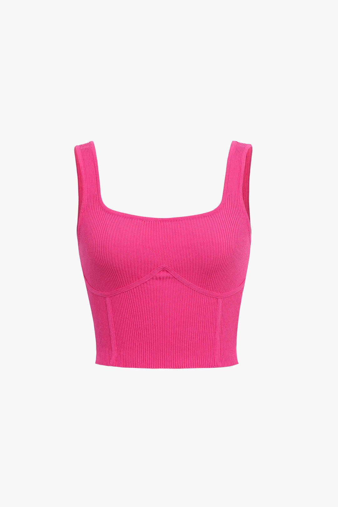 Square Neck Rib Knit Cami Top sold by Micas