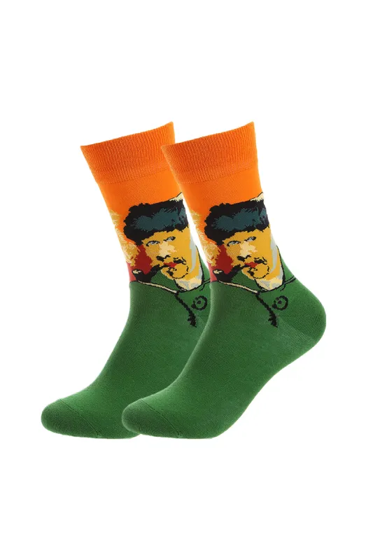 Oil Painting Print Mid-Calf Socks sold by Micas