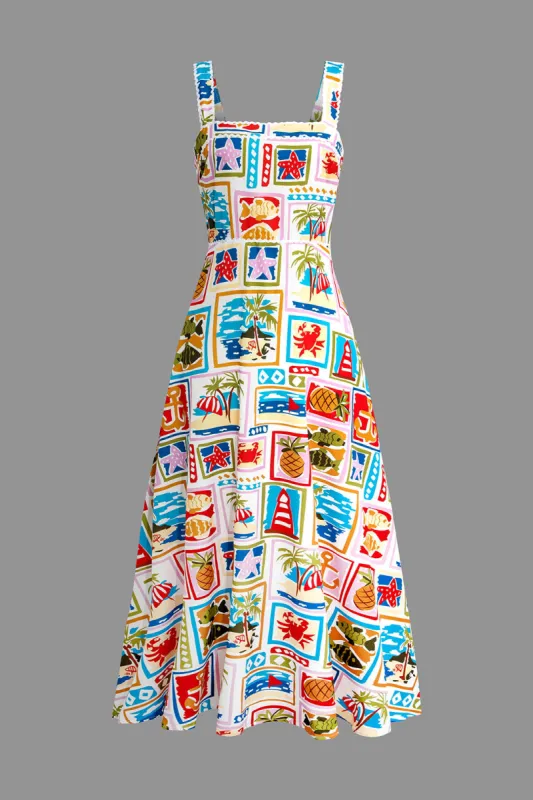 Hawaiian Pattern Tank Maxi Dress sold by Micas