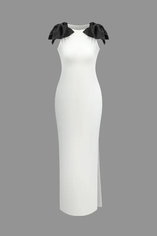 Bow Strapless Maxi Dress sold by Micas