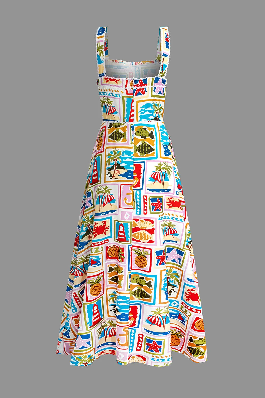 Hawaiian Pattern Tank Maxi Dress sold by Micas product image thumbnail 2