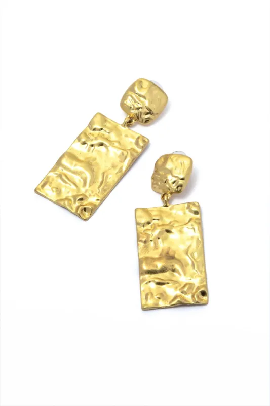 Hammered Geometric Earrings sold by Micas
