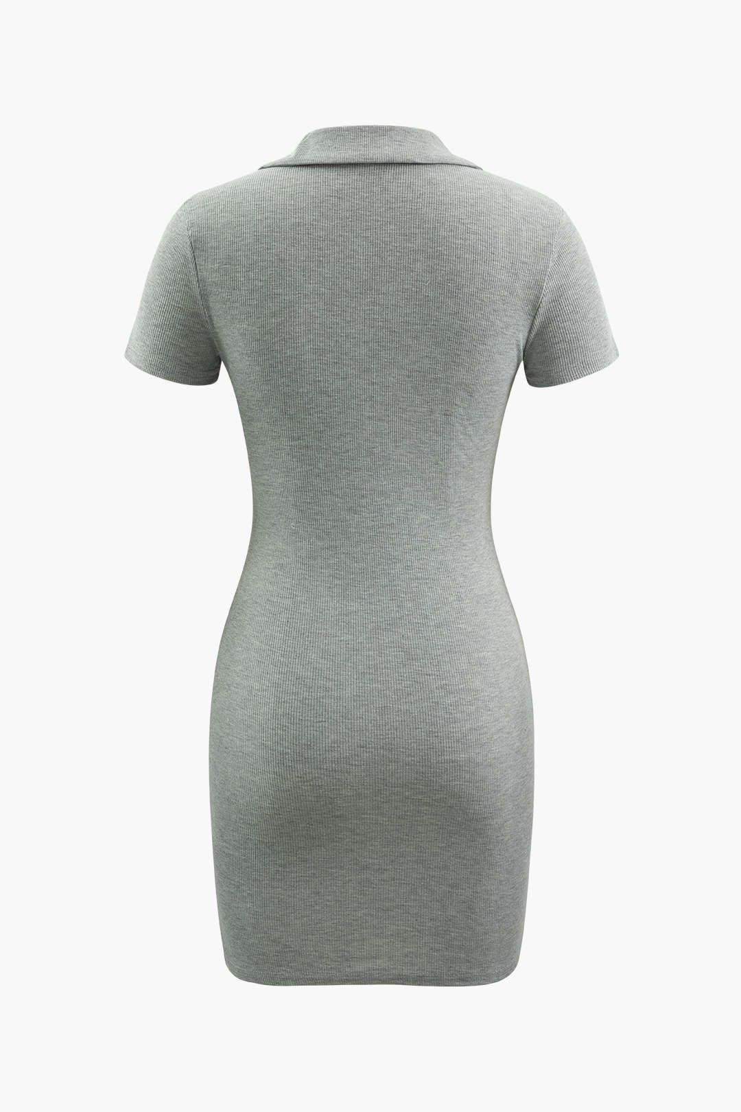 Open Collar Short Sleeve Mini Dress sold by Micas product image thumbnail 2