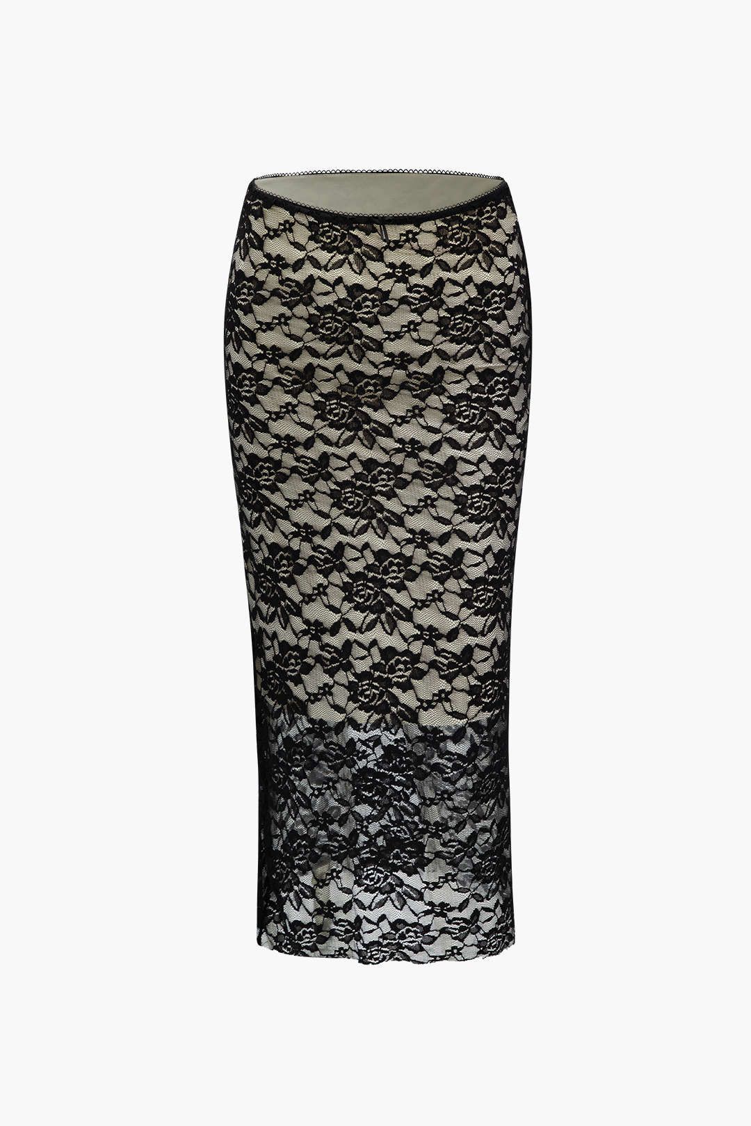 Lace Cami Top And Bodycon Midi Skirt Set sold by Micas product image thumbnail 3