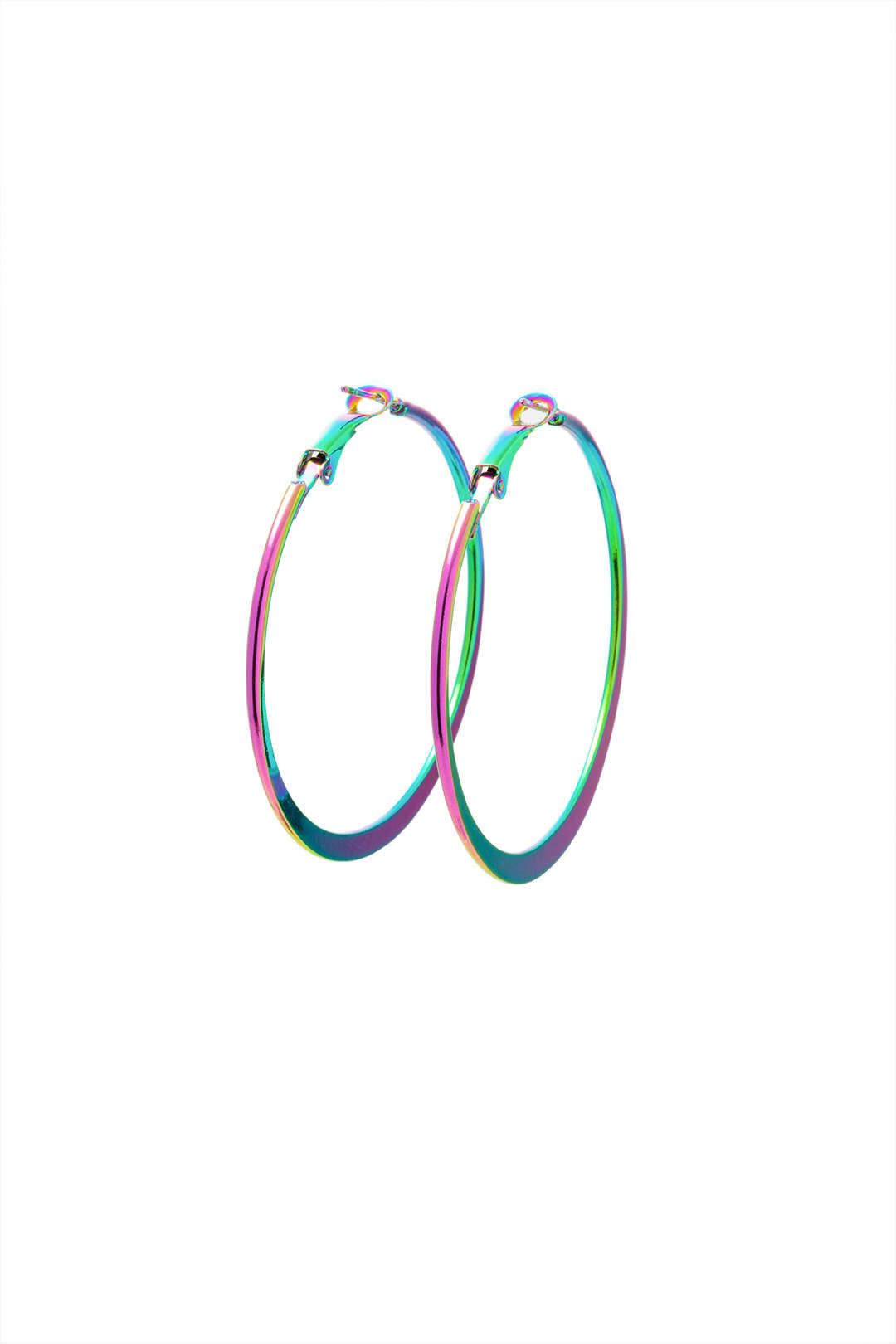 Rainbow Hoop Earrings sold by Micas