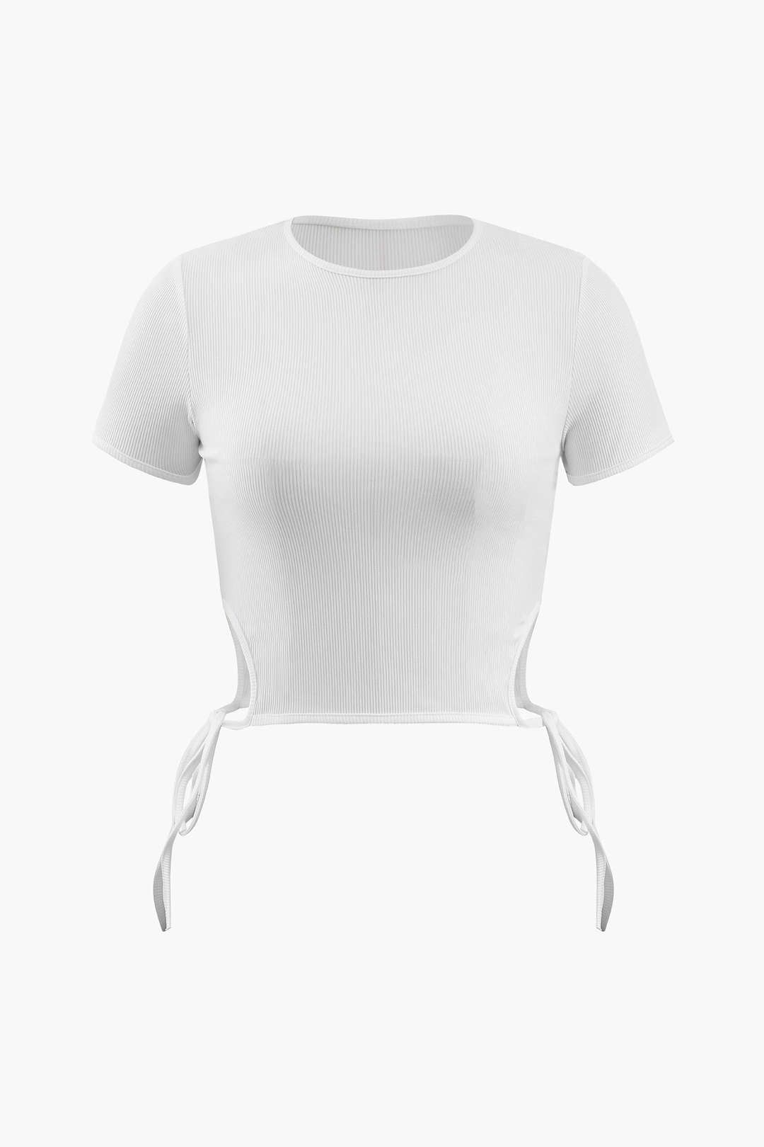 Short Sleeve Cut Out Side Crop T-Shirt sold by Micas