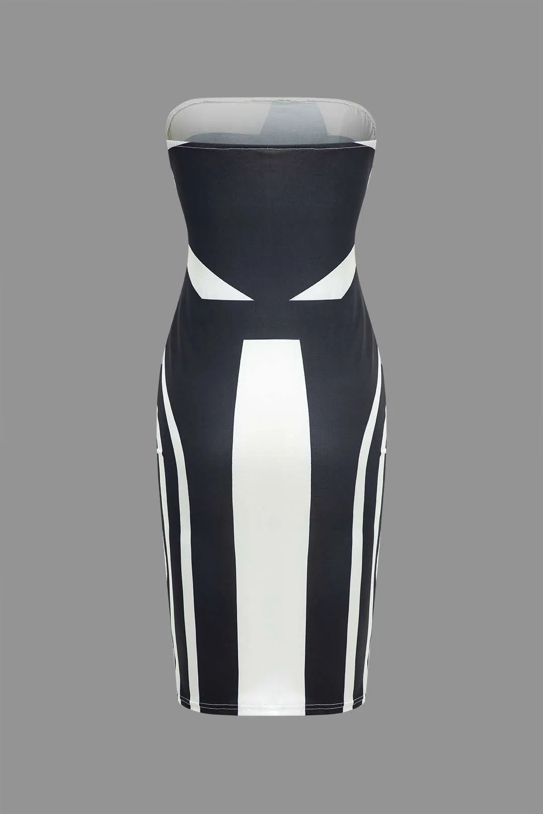 Abstrakt print stropløs midi -kjole sold by Micas product image thumbnail 3