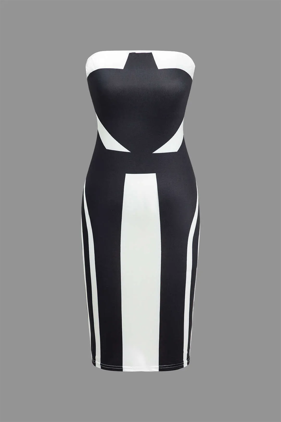 Abstrakt print stropløs midi -kjole sold by Micas product image thumbnail 2