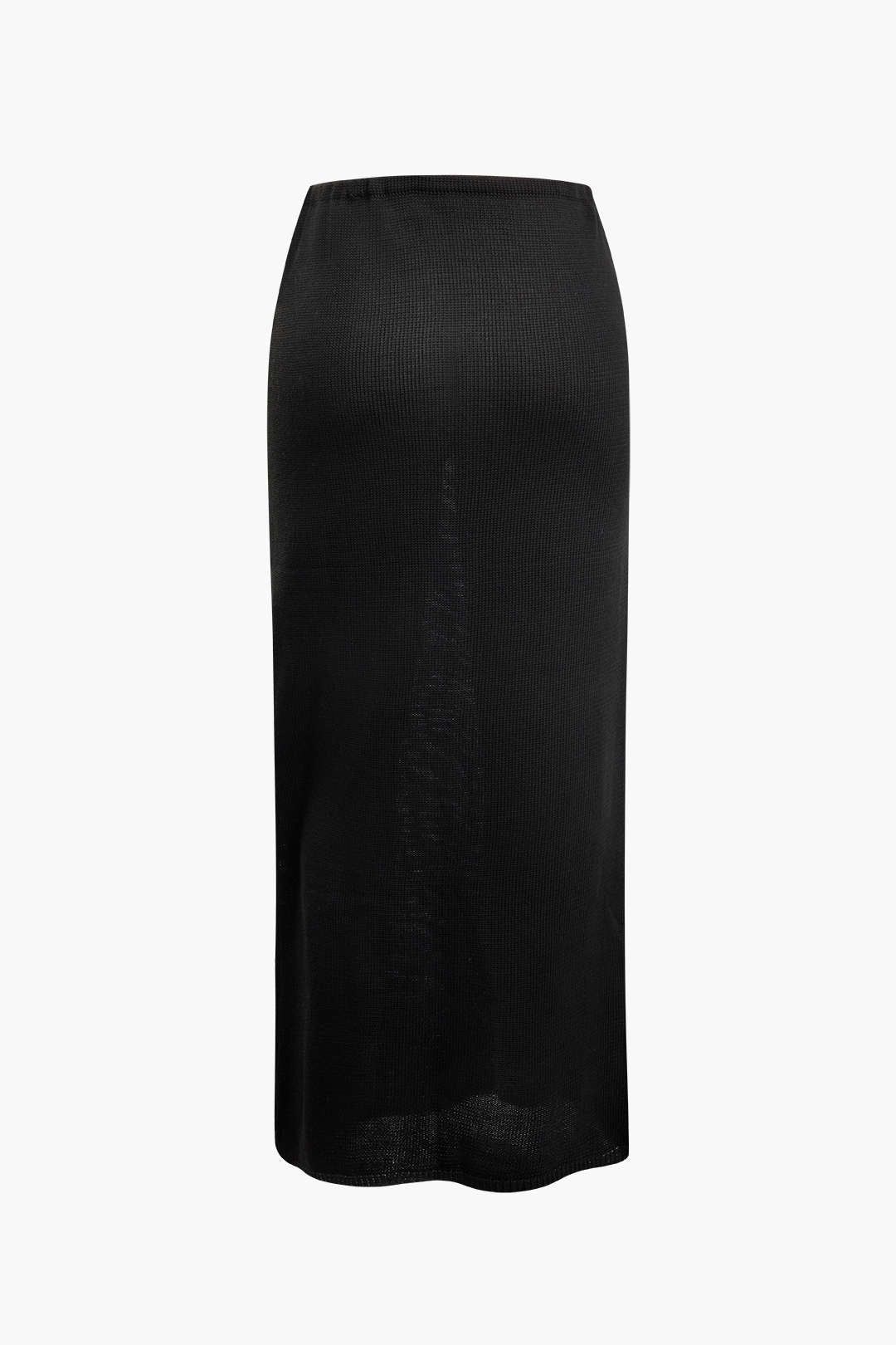 Cross Back knit Cami Top And Maxi Skirt Set sold by Micas product image thumbnail 5