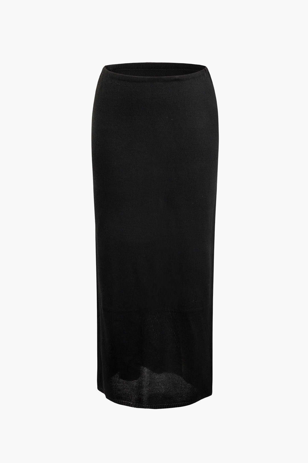 Cross Back knit Cami Top And Maxi Skirt Set sold by Micas product image thumbnail 3