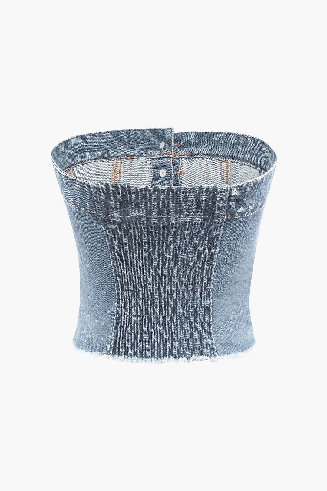Frayed Hem Denim Strapless Top sold by Micas product image thumbnail 2