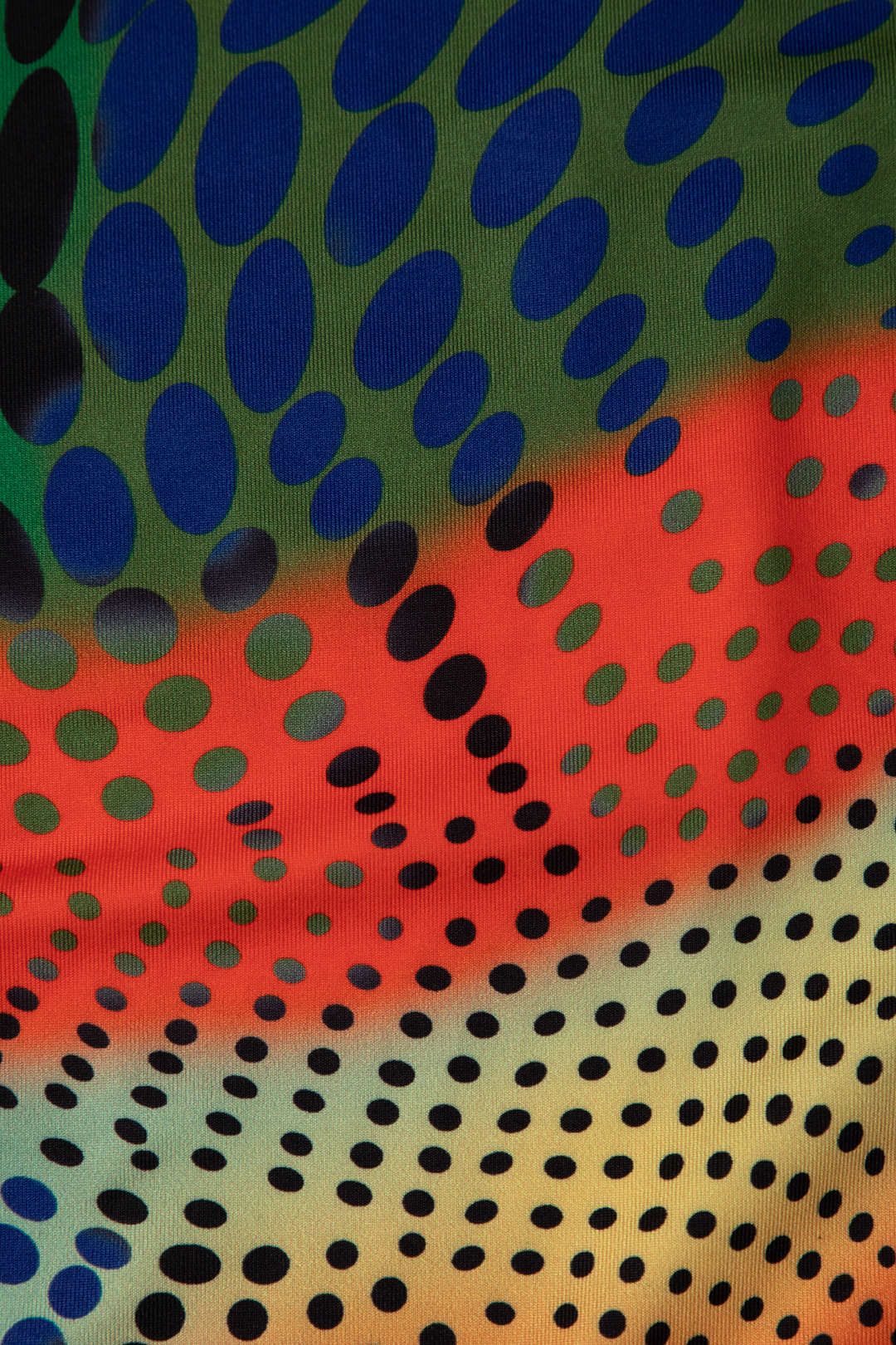 Polka Dot Print One Shoulder Top And Ruched Maxi Skirt Set sold by Micas product image thumbnail 10