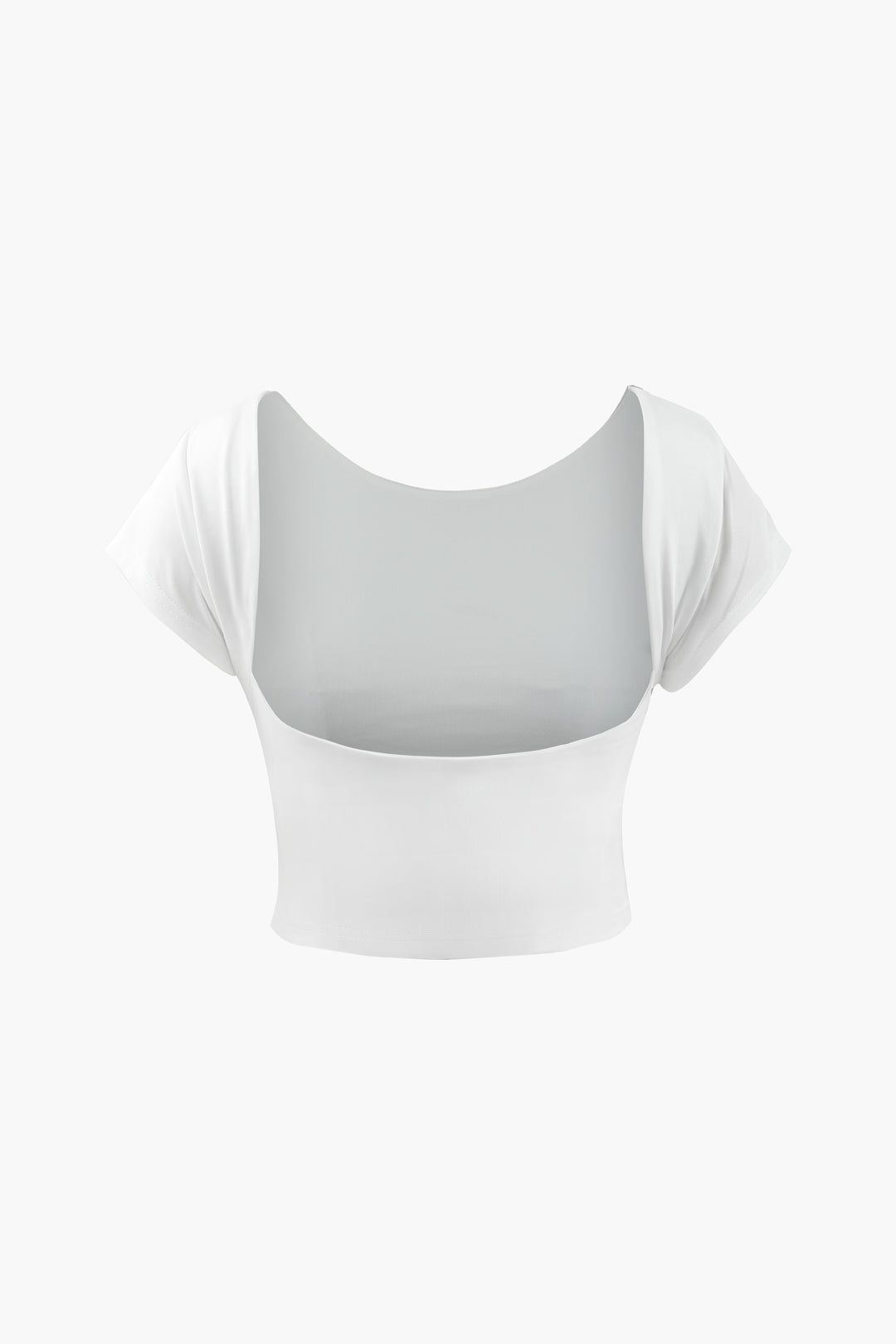 Soft Backless Crop Short Sleeve T-Shirt sold by Micas product image thumbnail 2
