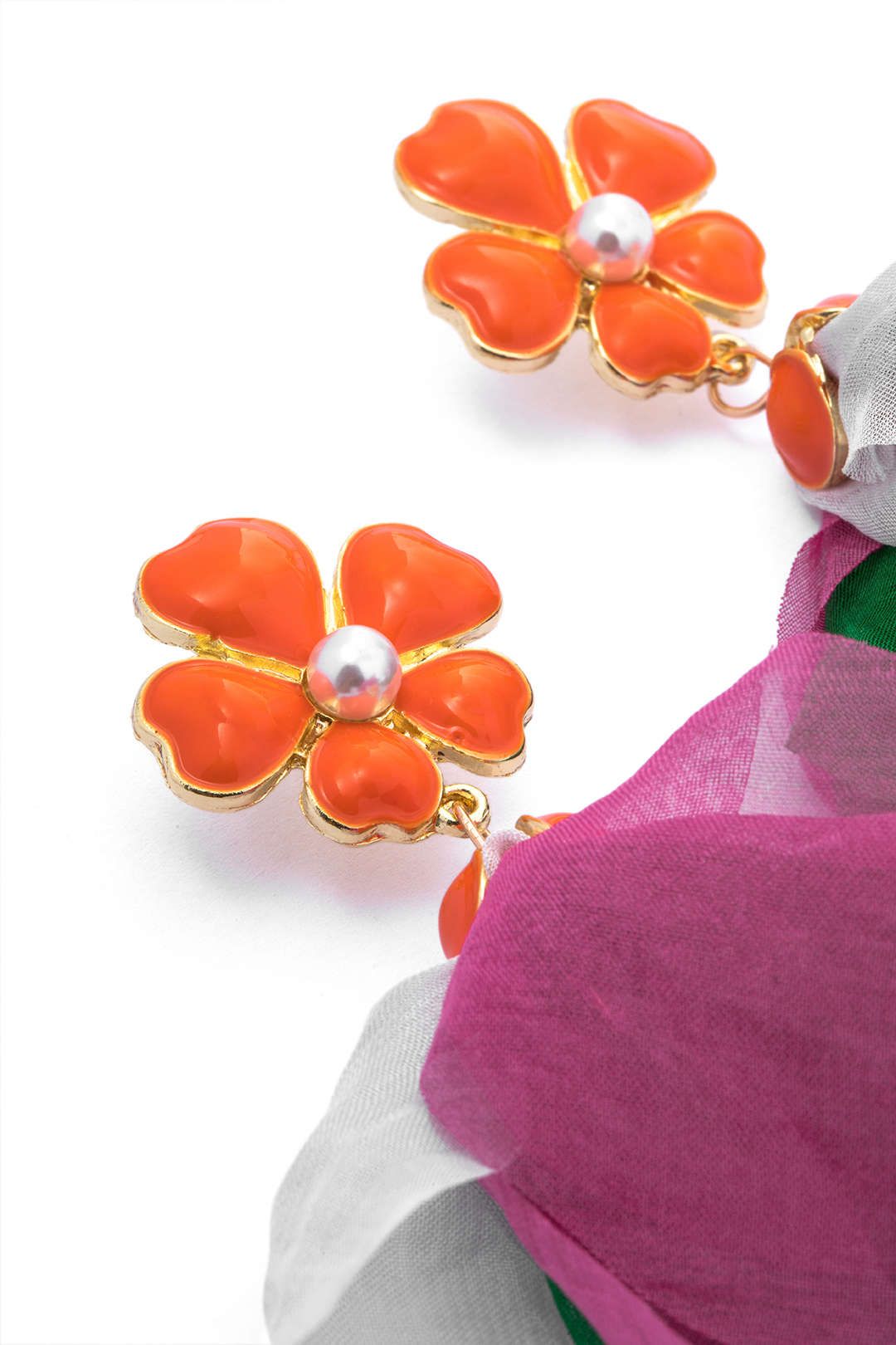 Flower Drop Earrings sold by Micas product image thumbnail 4