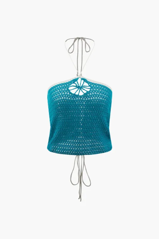 Tie Back Knit Halter Top sold by Micas