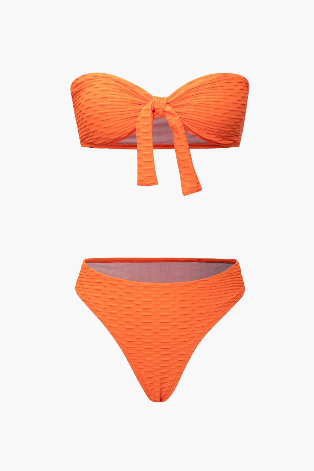 Textured Bikini And Drawstrings Mini Skirt 3pc Swimsuit sold by Micas product image thumbnail 2