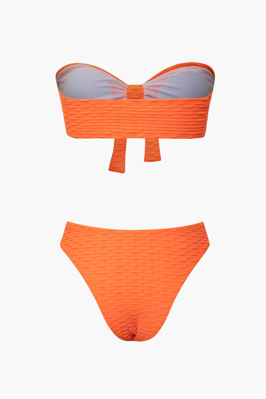 Textured Bikini And Drawstrings Mini Skirt 3pc Swimsuit sold by Micas product image thumbnail 3