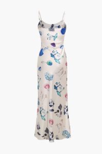 Satin Mushroom Print Maxi Slip Dress sold by Micas