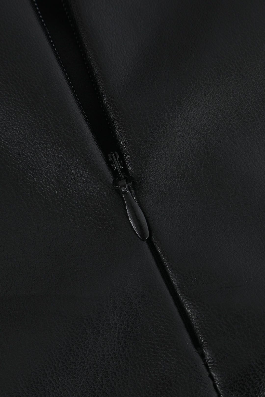 Faux Leather Side Slit Midi Skirt sold by Micas product image thumbnail 4