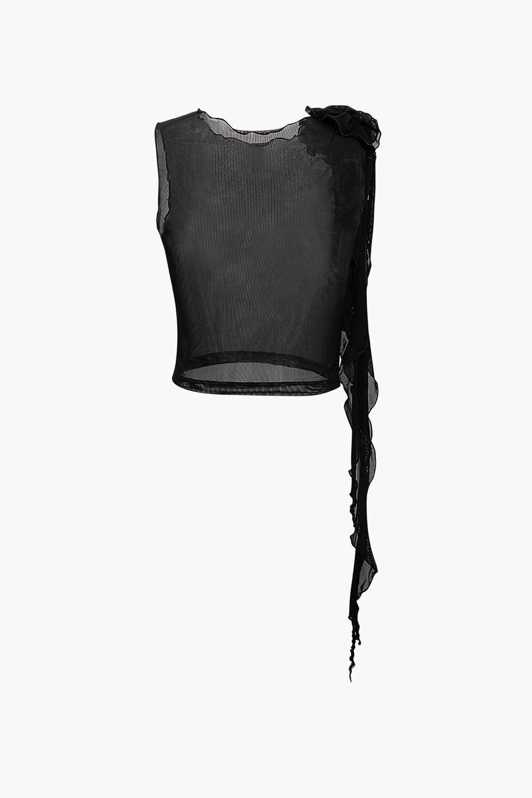 Rose Corsage Sheer Mesh Tank Top sold by Micas product image thumbnail 2